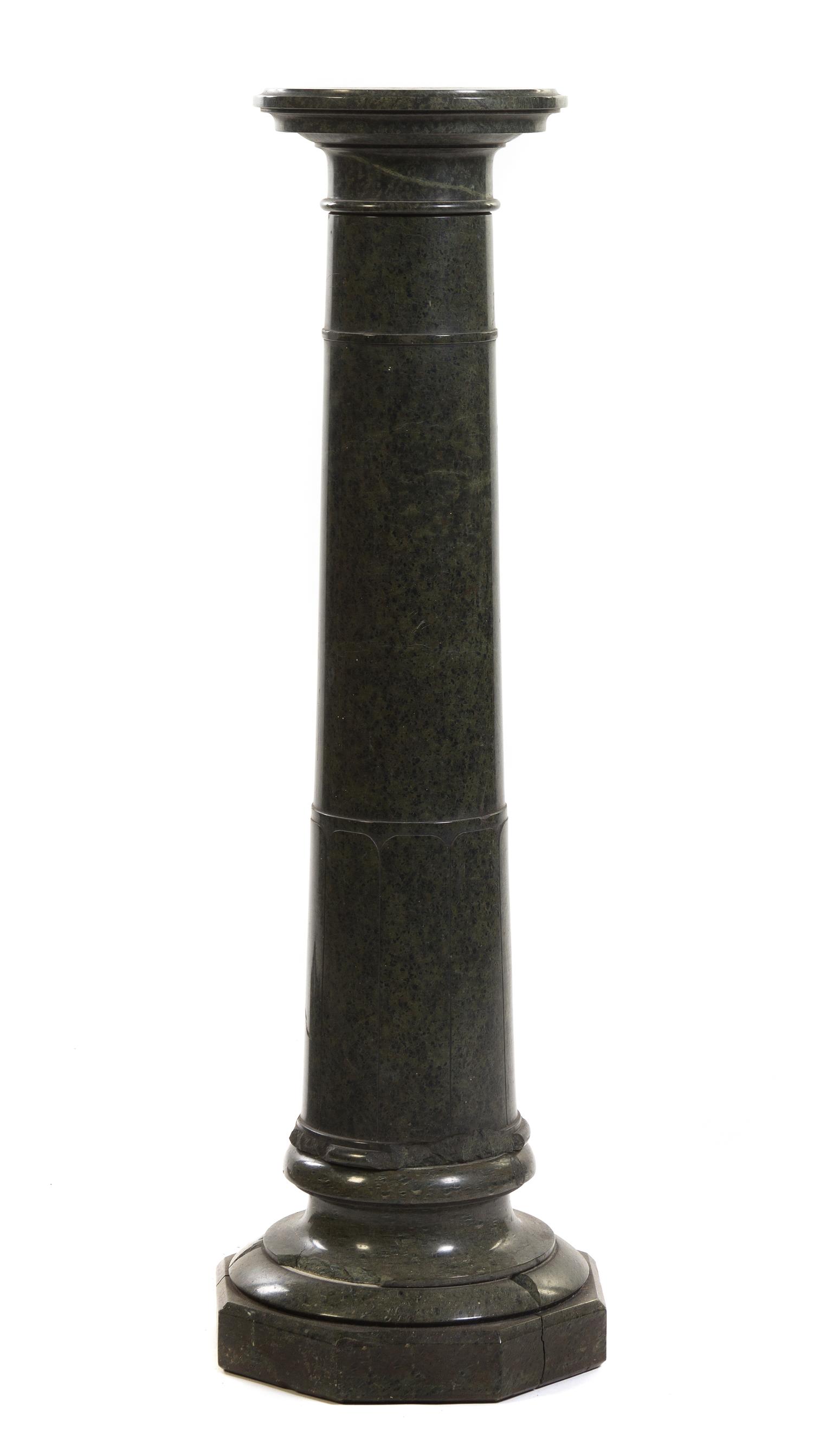 A Marble Pedestal, Height 41 1/2 inches.