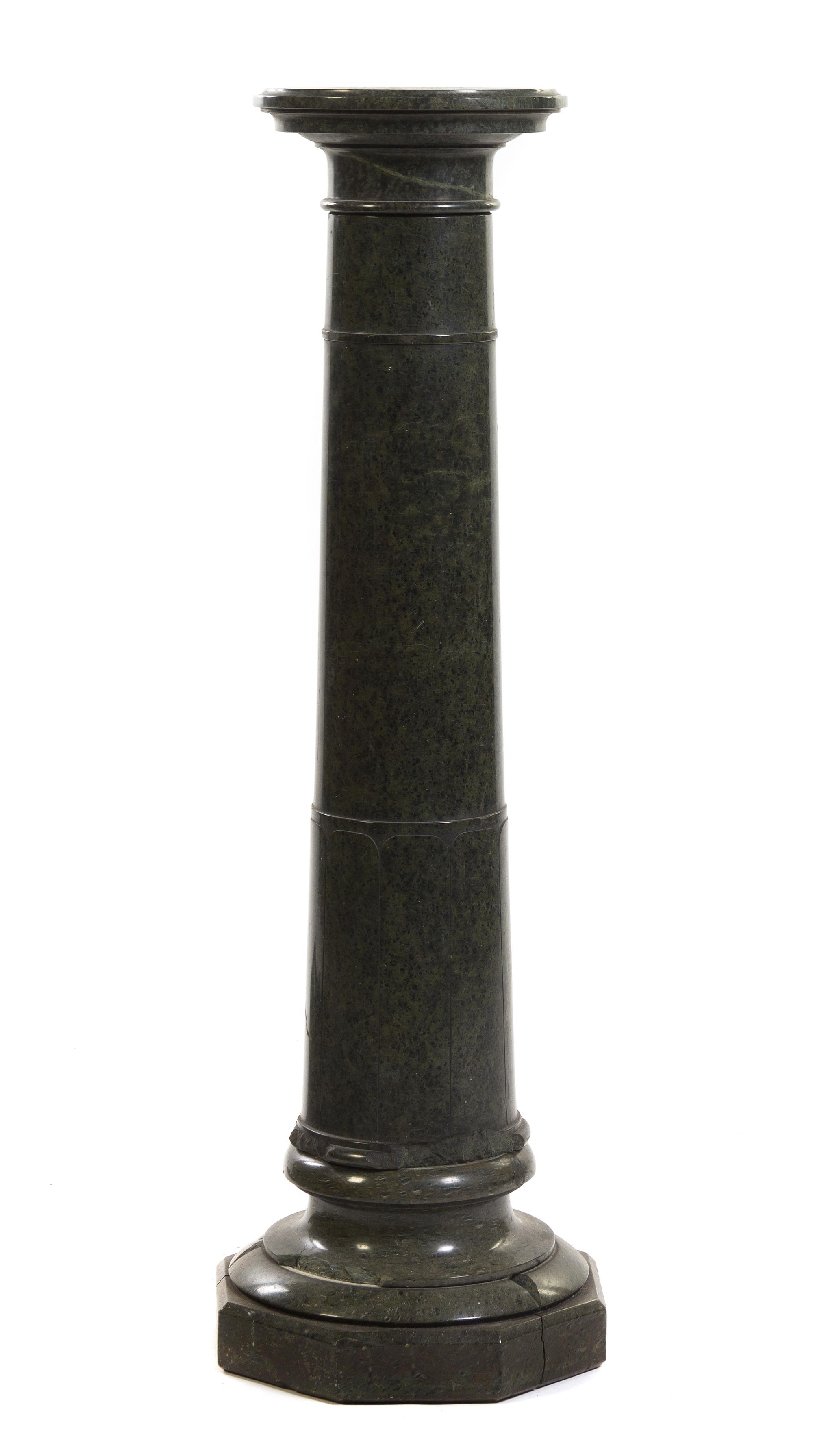 A Marble Pedestal, Height 41 1/2 inches.