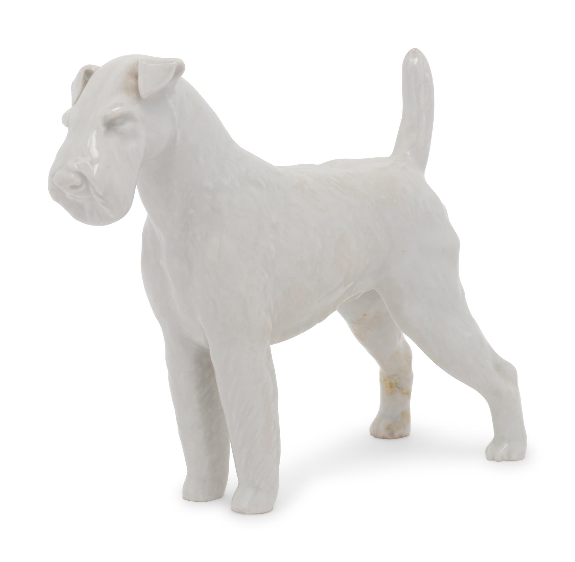 A Meissen Blanc-de-Chine Terrier