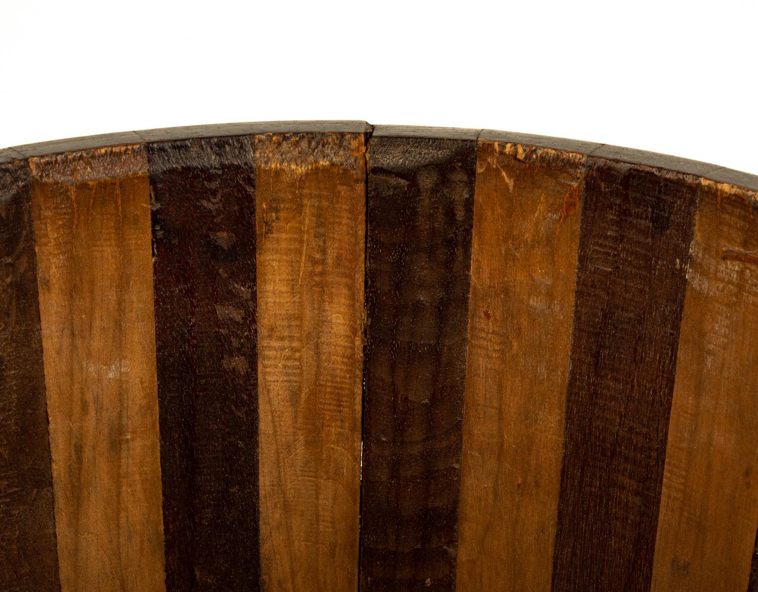 A Regency Brass Bound Wood Peat Bucket — 19TH/20TH CENTURY