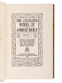 BIERCE, Ambrose (1842 - ca 1914?). The Collected Works . New York & Washington: The Neale Publishing Company, 1909-1912.