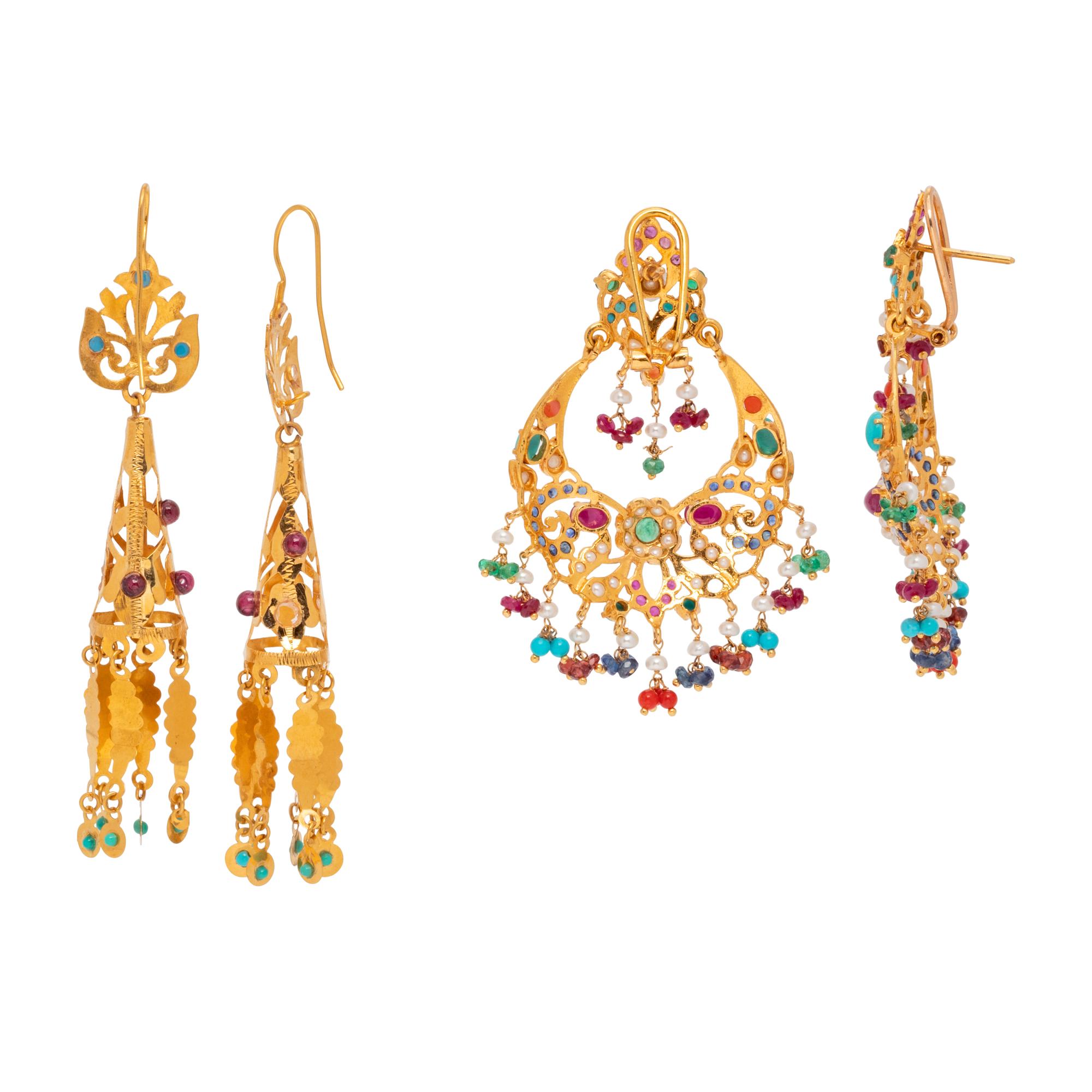 COLLECTION OF MULTIGEM EARRINGS