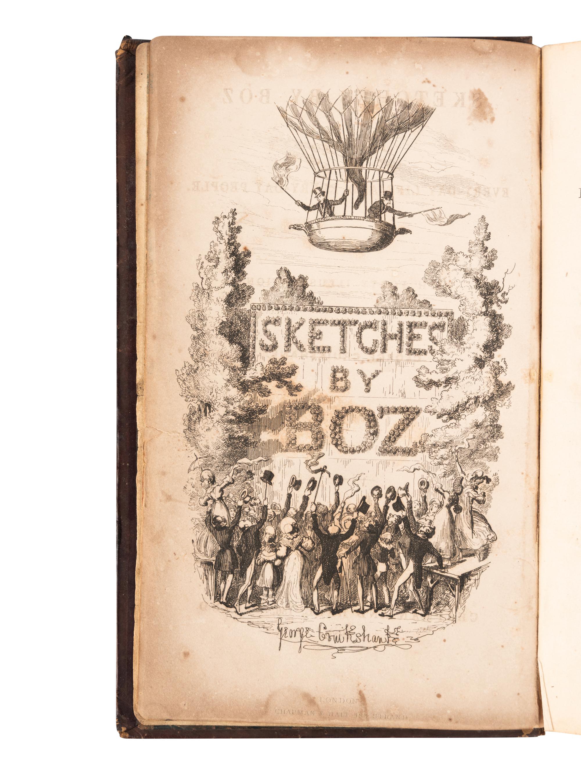 DICKENS, Charles (1812-1870). Sketches by Boz... New Edition, Complet e. London: Chapman and Hall, 1839.