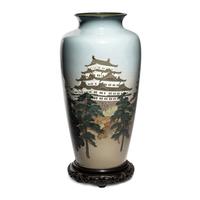 An Impressive Pair of Large Japanese Cloisonné Presentation Vases, Ando Jubei Studio, Late Meiji to Taisho Period — 日本明治-大正時期 安藤七寶店七寶燒花瓶一對