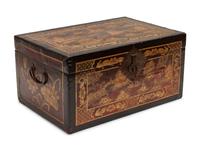 A Chinese Lacquered Leather Chest