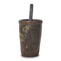 A Painted Leather Fire Bucket