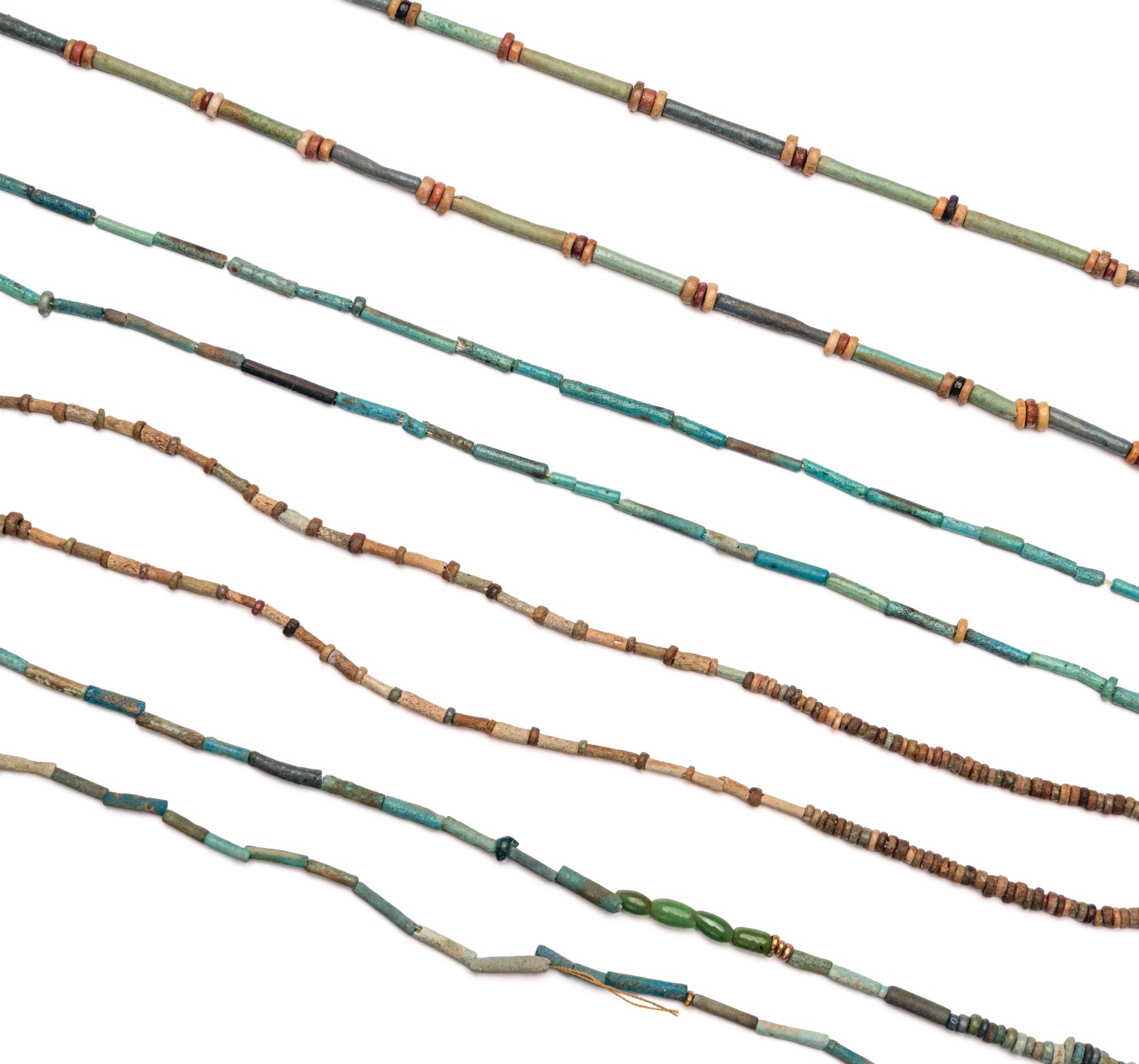 Four Egyptian Bead and Faience Necklaces