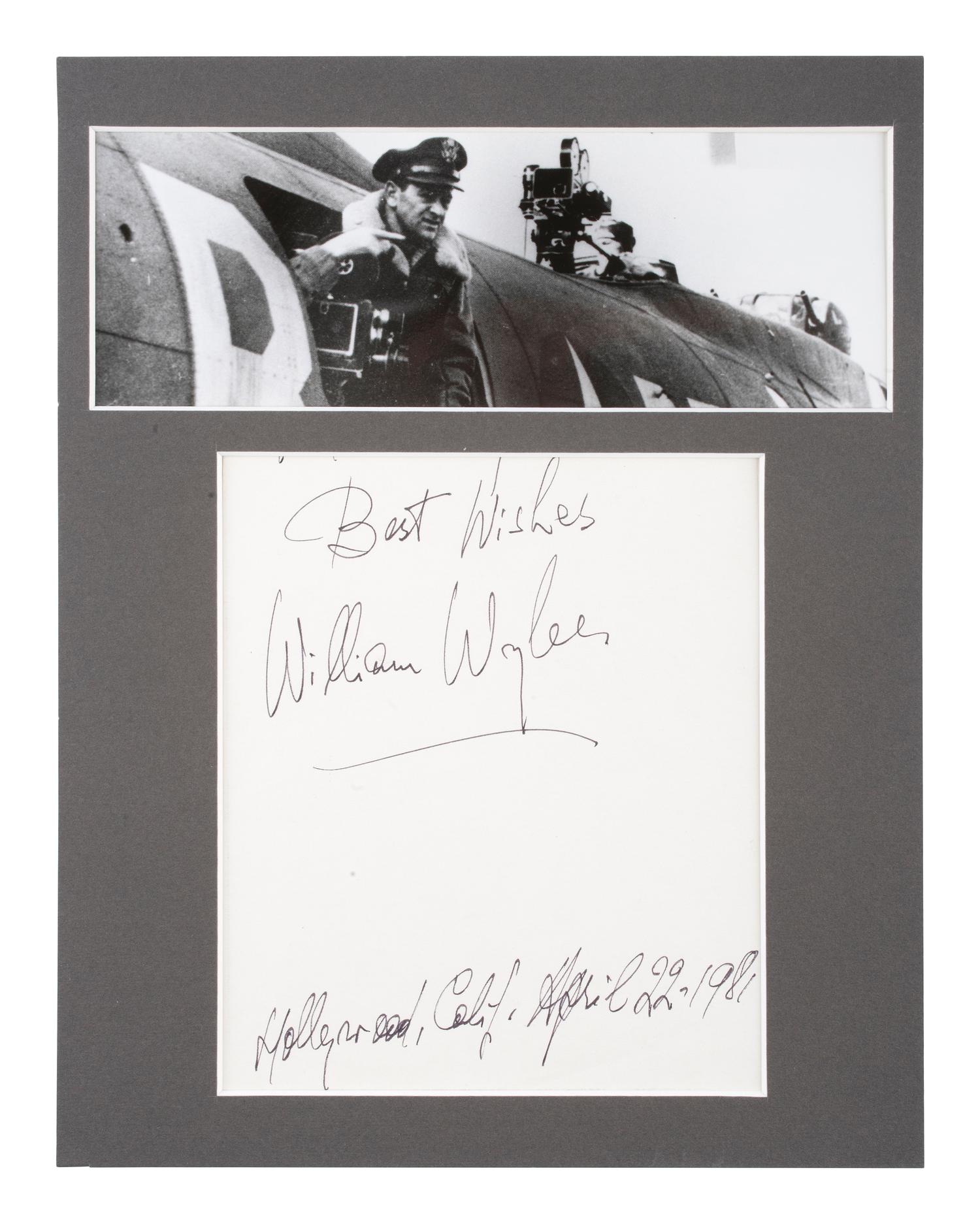 [WWII]. Large collection of signatures from Captain Robert Morgan and crew of the Memphis Belle .