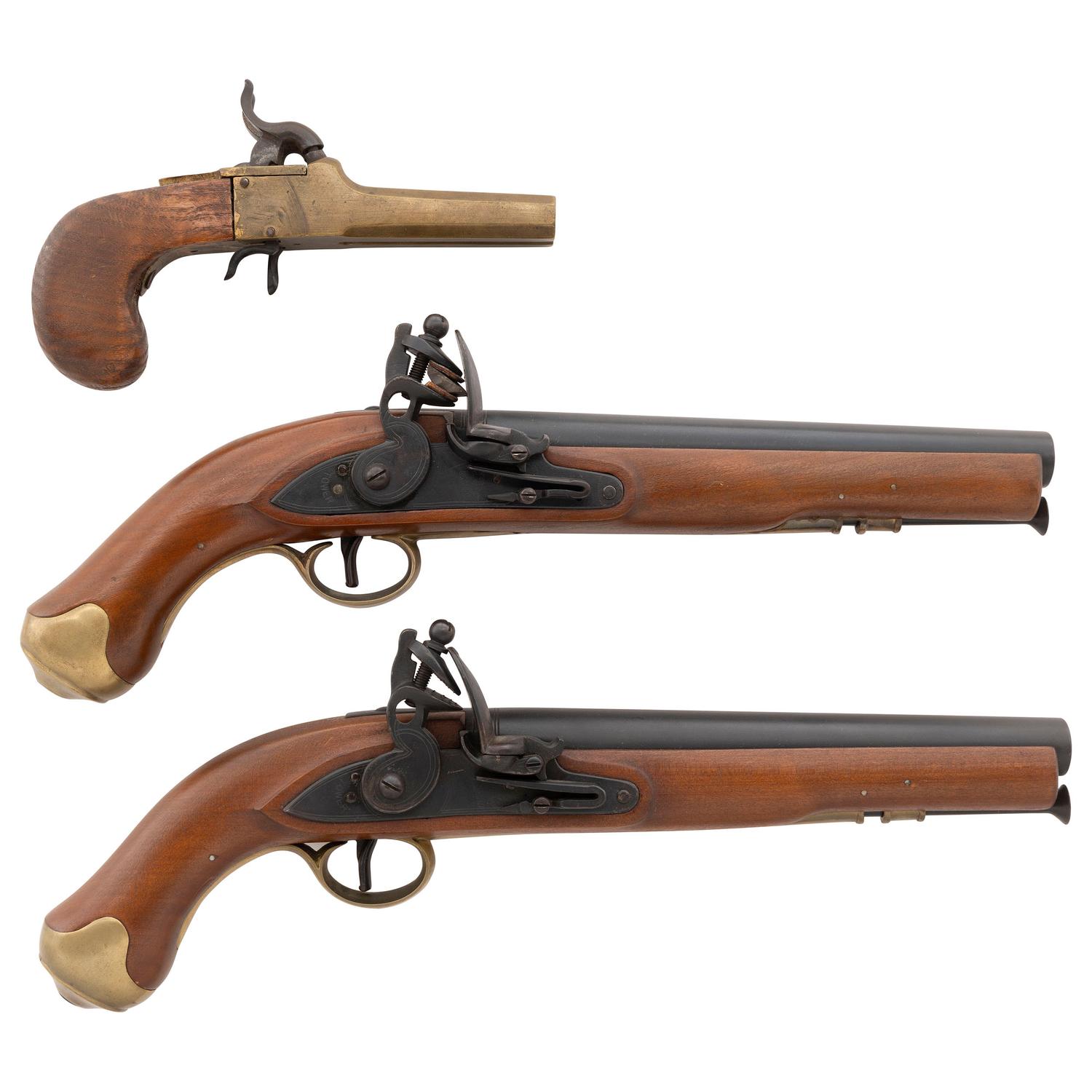 Lot of Three Reproduction Black Powder Pistols