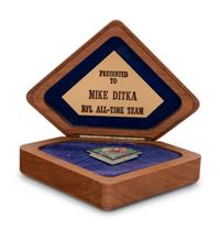Mike Ditka's NFL 75th Anniversary All-TIme Team Member Pin Formerly Displayed at Mike Ditka's Restaurant