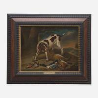 Attributed to Carl Wilhelm de Hamilton (Flemish, 1668–1754) Hound, Fox and Hunt Trophies in a Landscape