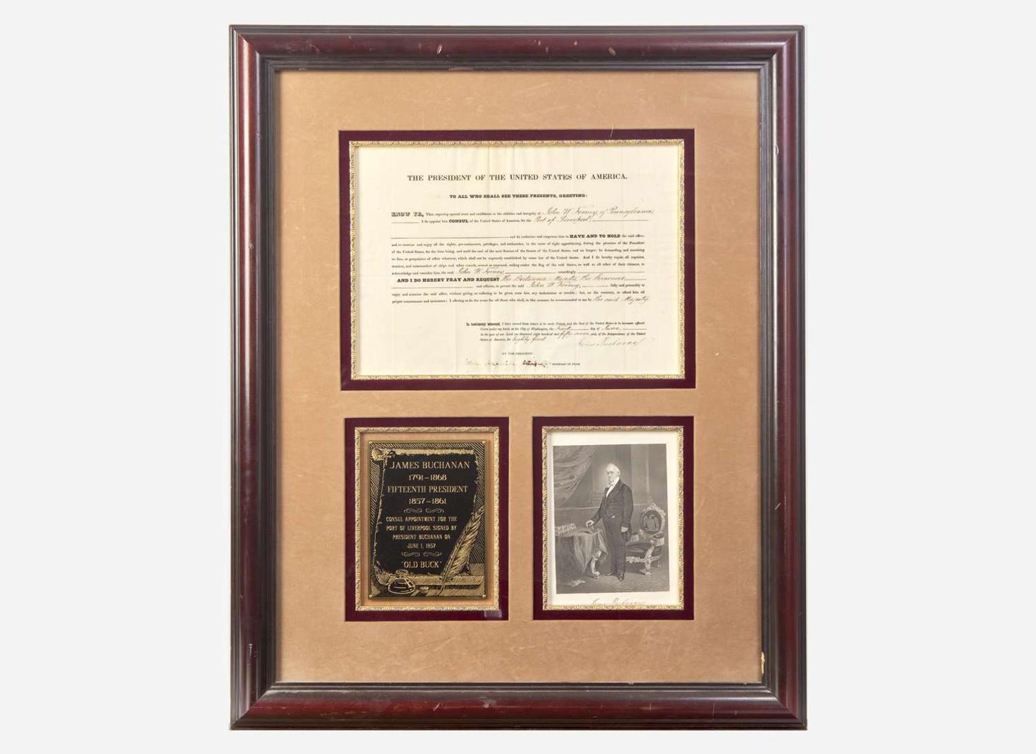 [Presidential]. Buchanan, James. Partially-Printed Document, signed