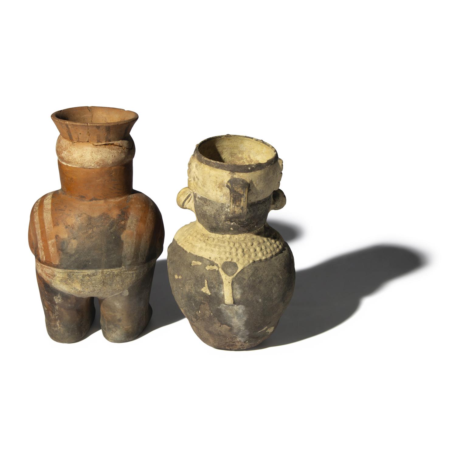 Two Moche and Chancay Terracotta Effigy Vessels