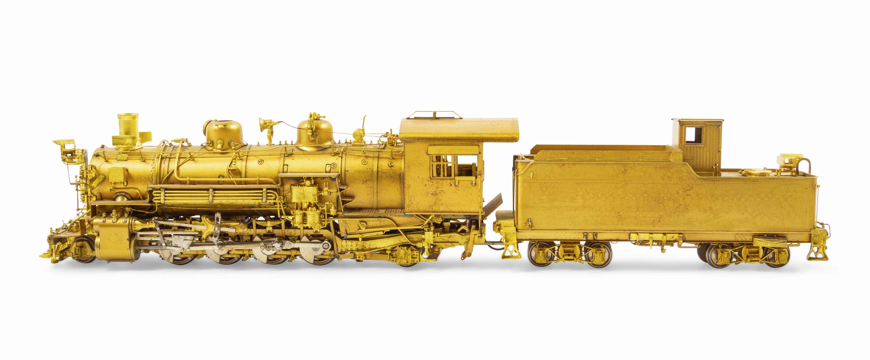 A Brass ON-3 Gauge 2-8-2 Locomotive and Tender