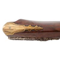 Contemporary Flintlock Jaeger Rifle with Boar Hunting Motifs by John B. Derrick (American, b.1936)