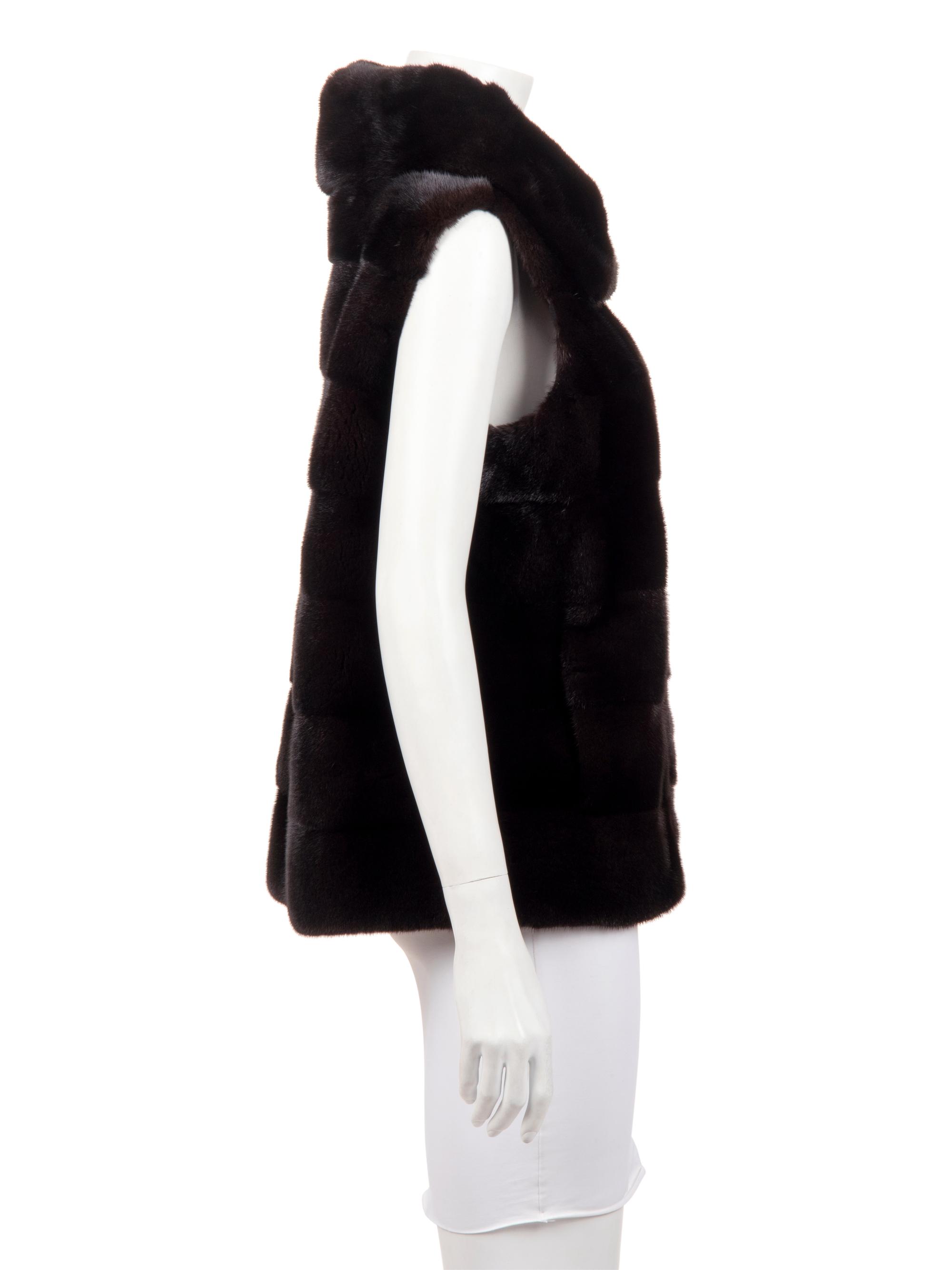 J. Mendel Mink Fur Vest with Detachable Sleeves