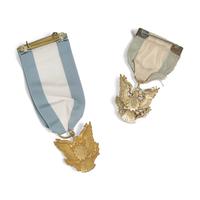 Two Enameled Gold Daughters of the Cincinnati Badges