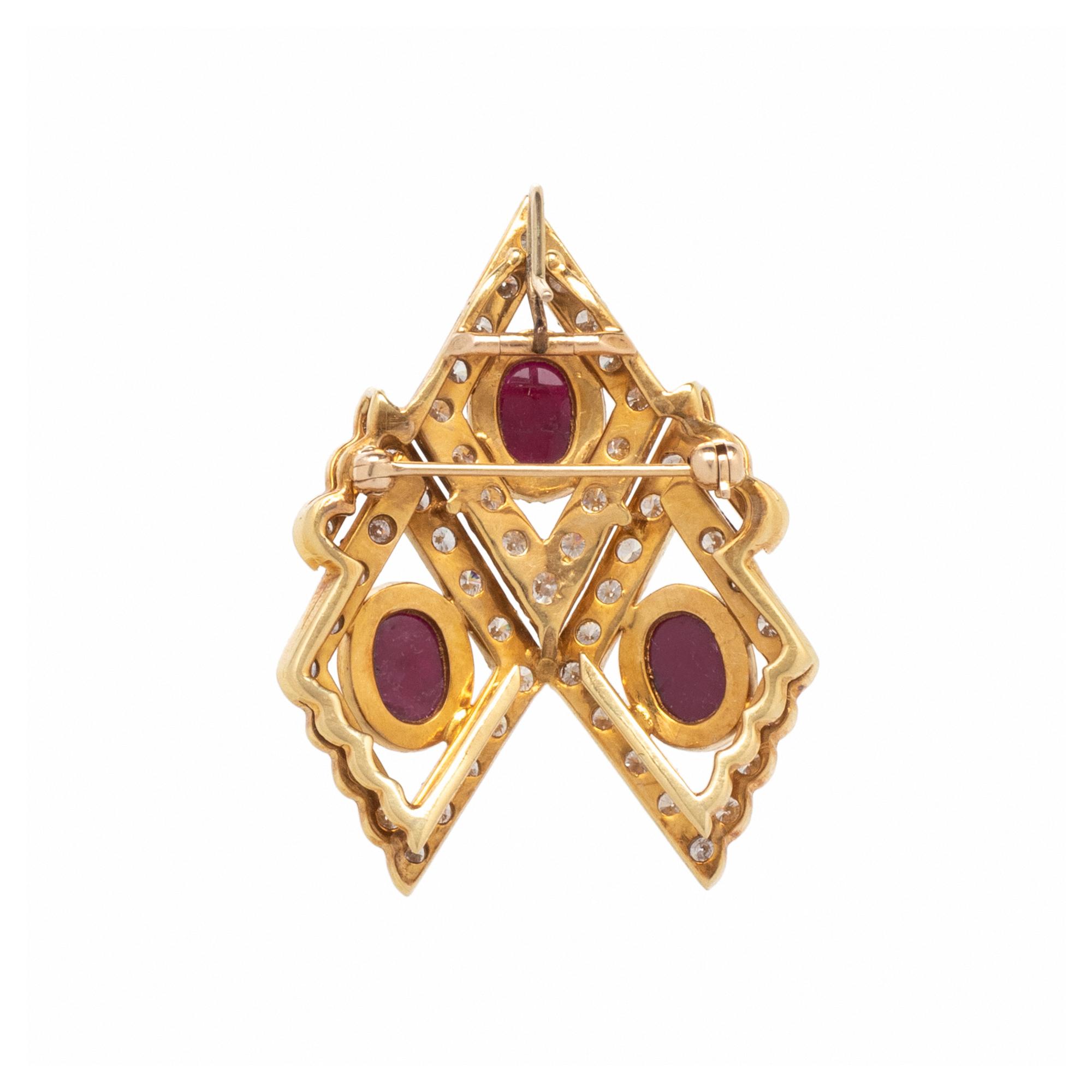 CONVERTIBLE CULTURED PEARL, RUBY AND DIAMOND NECKLACE