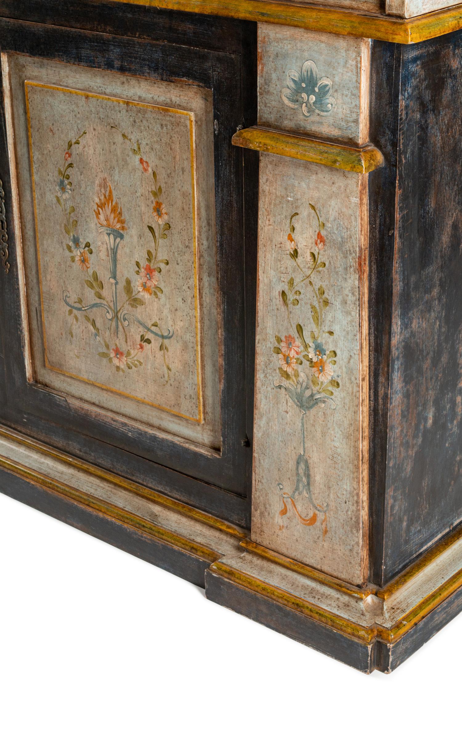 A Venetian Neoclassical Style Polychromed Credenza