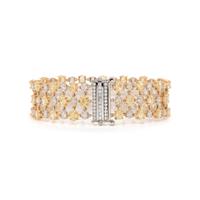 COLORED DIAMOND AND DIAMOND BRACELET