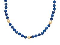 YELLOW GOLD AND LAPIS LAZULI NECKLACE AND BANGLE