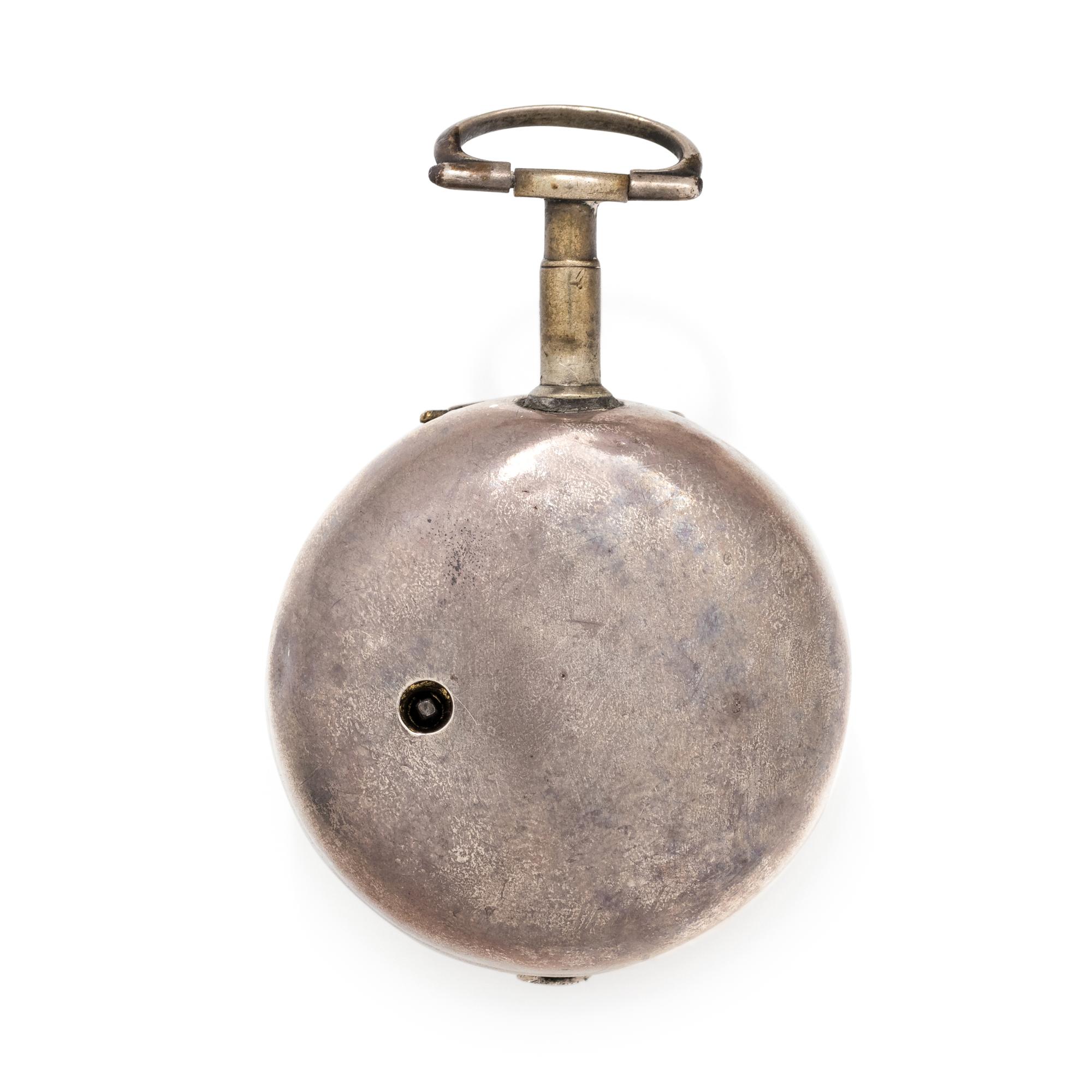 SILVER OPEN FACE POCKET WATCH