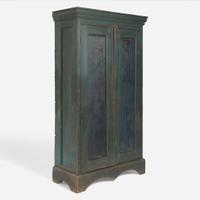 A blue-painted pine cupboard; North Carolina, circa 1850