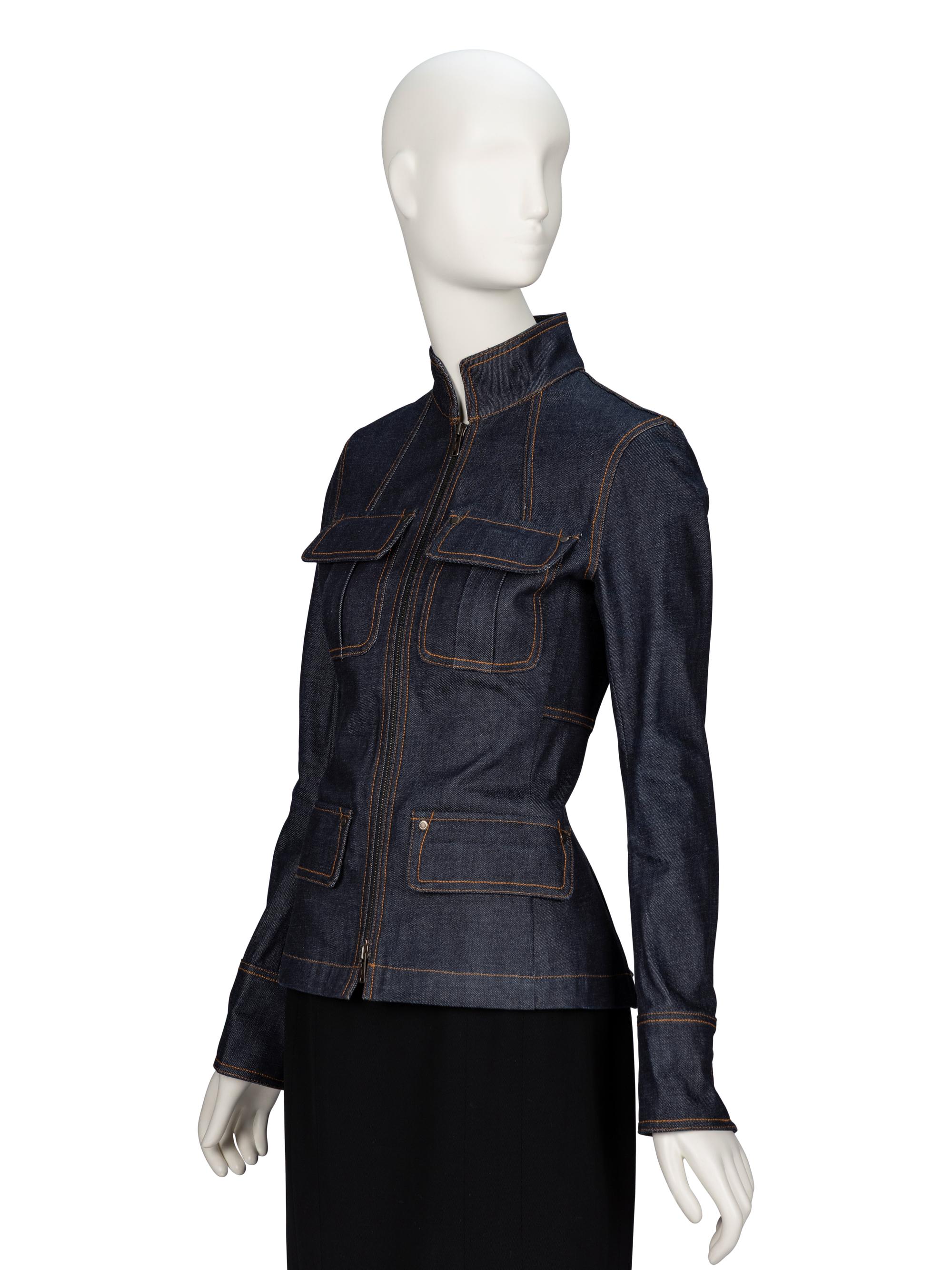 Yves Saint Laurent Rive Gauche, Fitted Denim Jacket