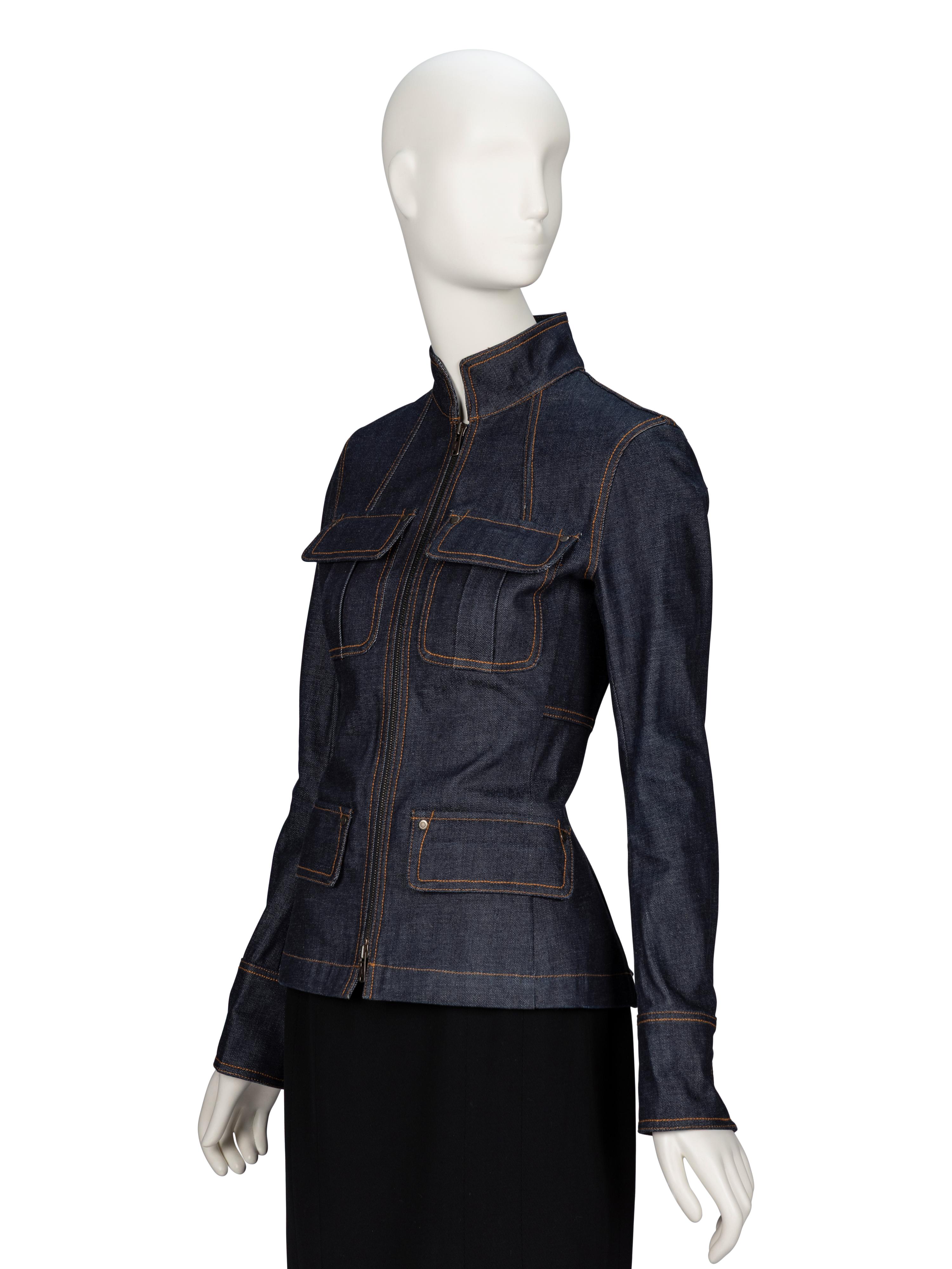 Yves Saint Laurent Rive Gauche, Fitted Denim Jacket
