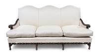 A William and Mary Style Walnut Sofa Height 38 x width 75 1/2 x depth 34 1/2 inches. — 19TH/20TH CENTURY