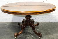 A Burlwood Veneered Breakfast Table Height 29 x width 53 x depth 39 1/4 inches.