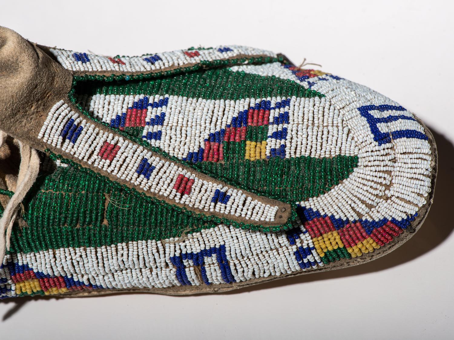 Sioux Beaded Hide Moccasins