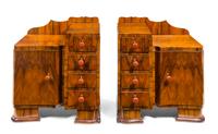 A Pair of Art Nouveau Side Tables Height 25 1/2 x width 23 x depth 16 inches — EARLY 20TH CENTURY