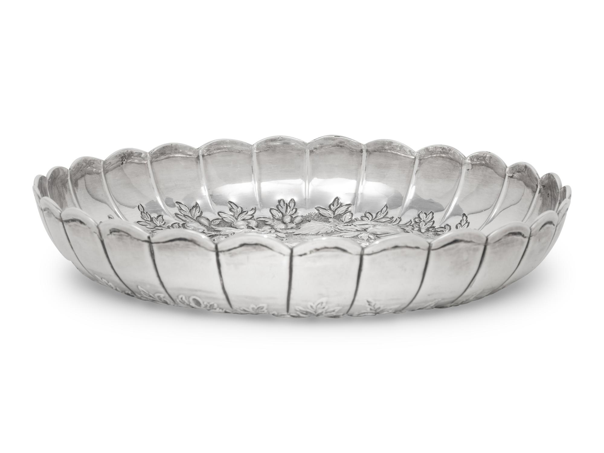 A George III Silver Armorial Sweetmeat Dish