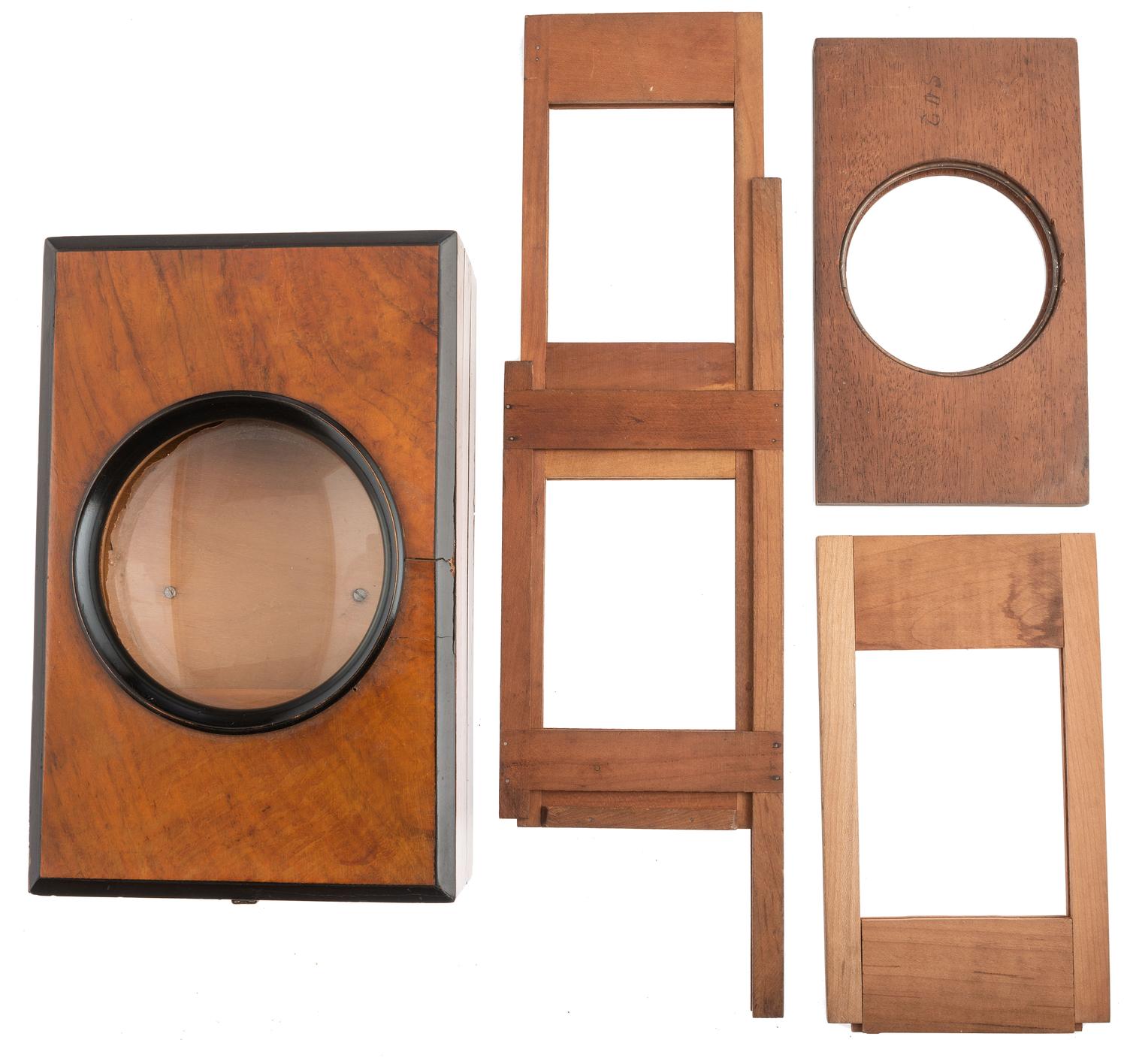 [EARLY PHOTOGRAPHY - MAGIC LANTERN]. A French magic lantern by H. Coulon, with accessories.