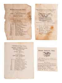 [POLITICS IN AMERICA -- 1860 ELECTION]. A group of ballots and pamphlets related to the 1860 presidential election.