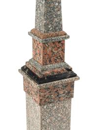 A Pair of Monumental Grand Tour Style Granite Obelisks