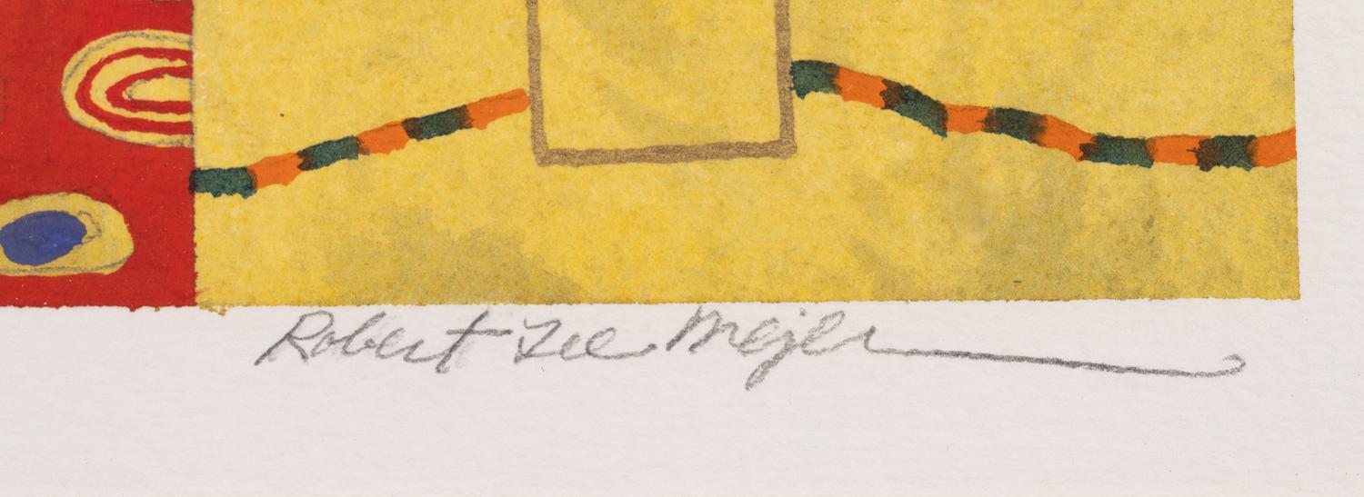 A Group of Four Abstract Works on Paper by 20th Century American Artists