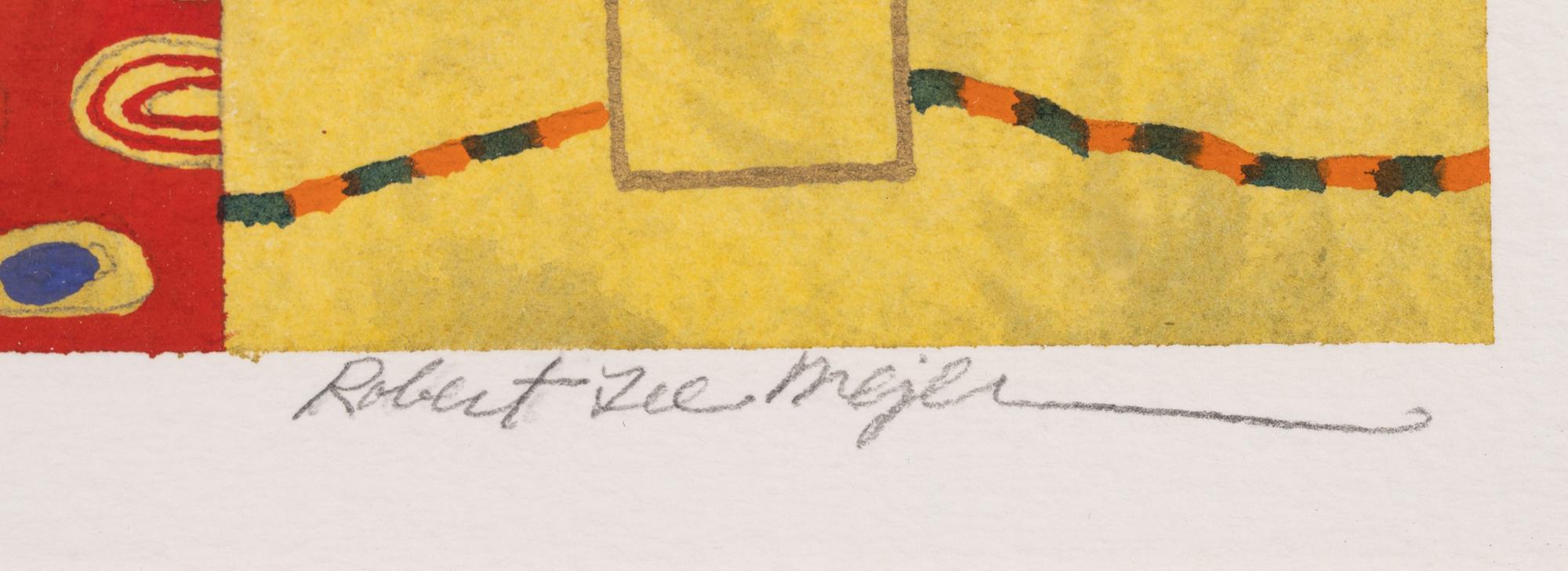 A Group of Four Abstract Works on Paper by 20th Century American Artists