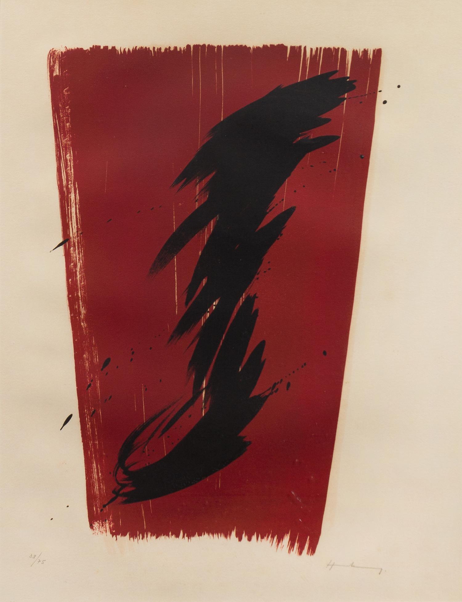 Hans Hartung, (German/French, 1904-1989). Limited, signed.