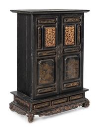 A Large Japanese Lacquered Wood Shrine