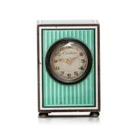 CARTIER, BELLE ÉPOQUE, ENAMEL MIGNONETTE DESK CLOCK