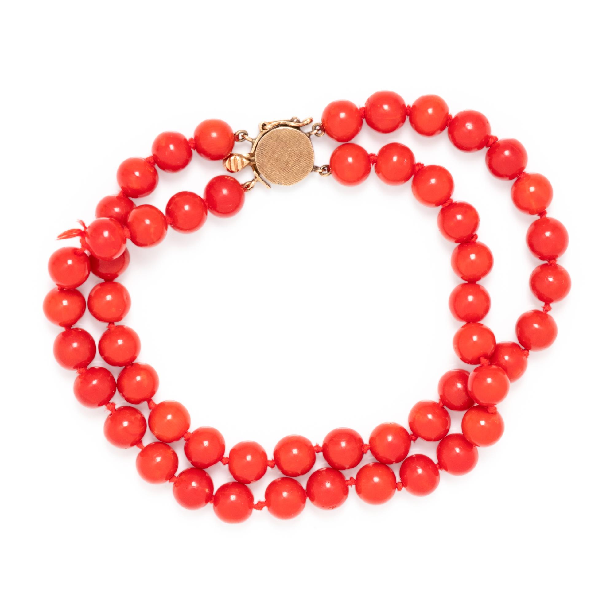 CORAL BEAD BRACELET