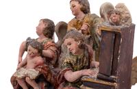 Three Spanish Colonial Carved Wood Figural Groups