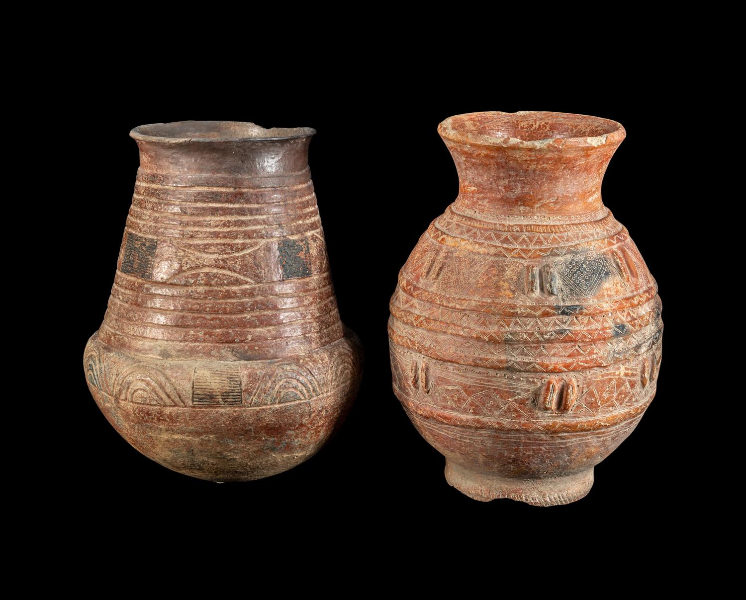 Two Songye and Bozo Earthenware Vessels