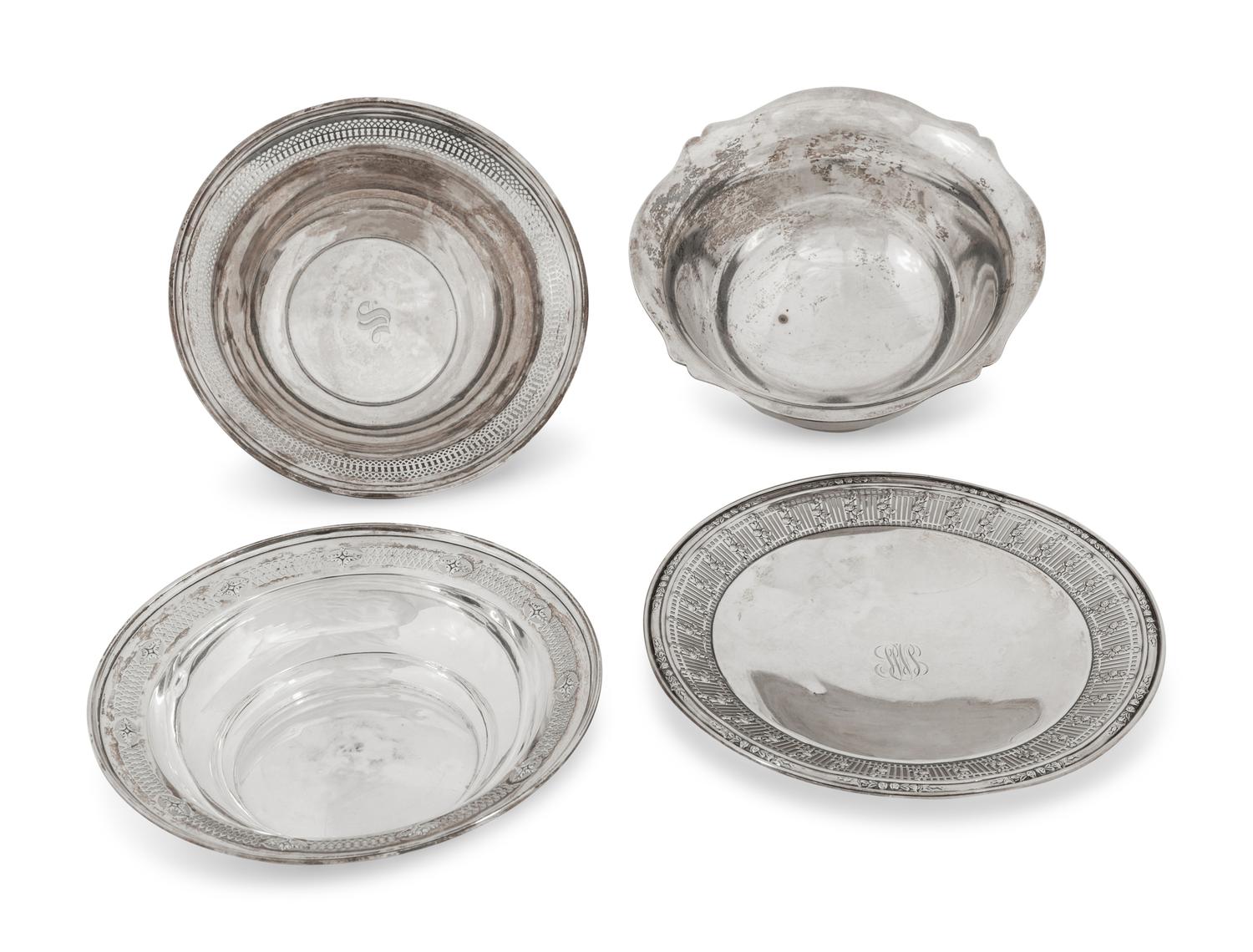Four American Silver Serving Pieces