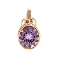 YELLOW GOLD AND AMETHYST PENDANT