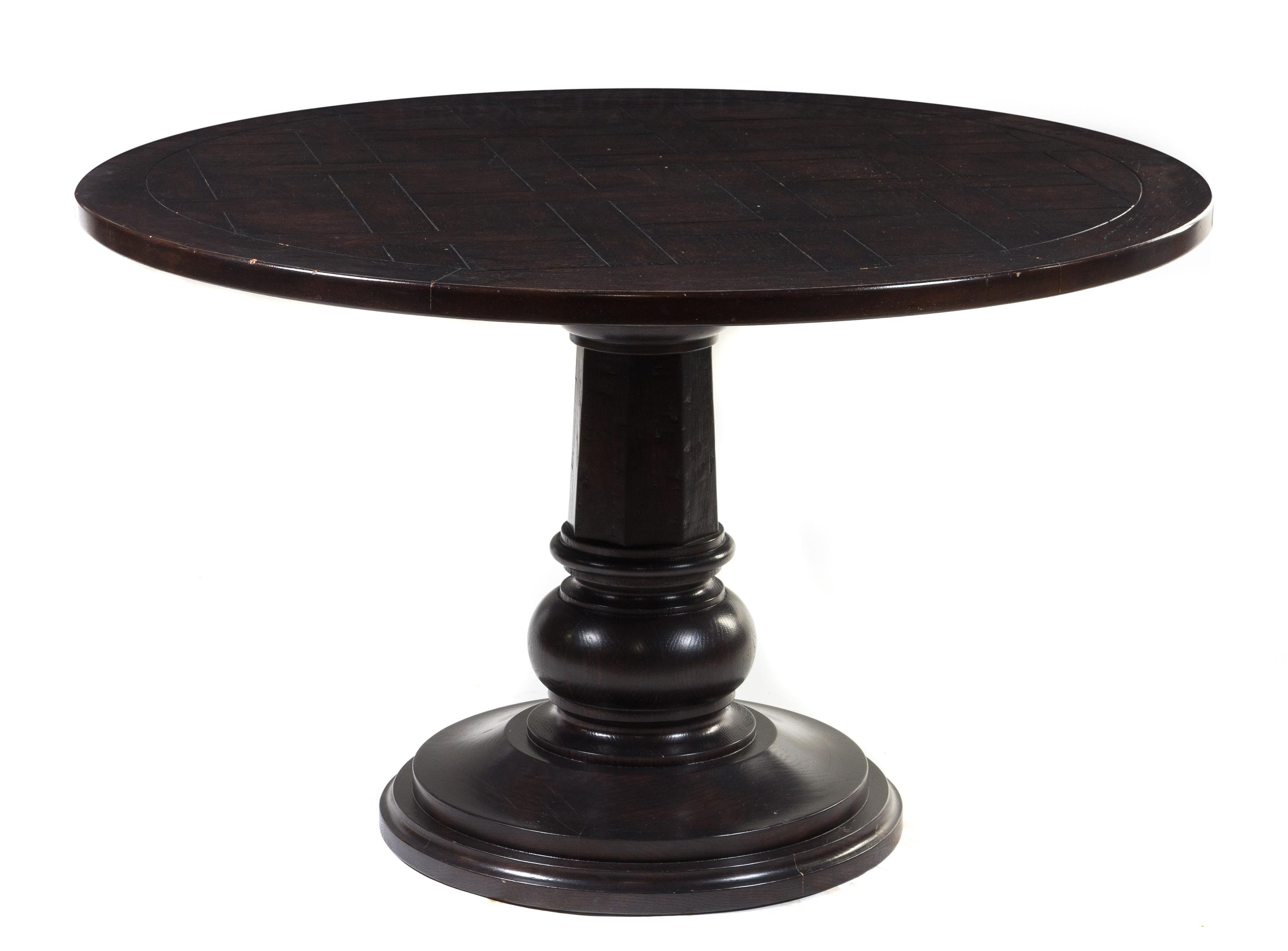 A Parquetry Top Occasional Table Height 29 1/2 inches.