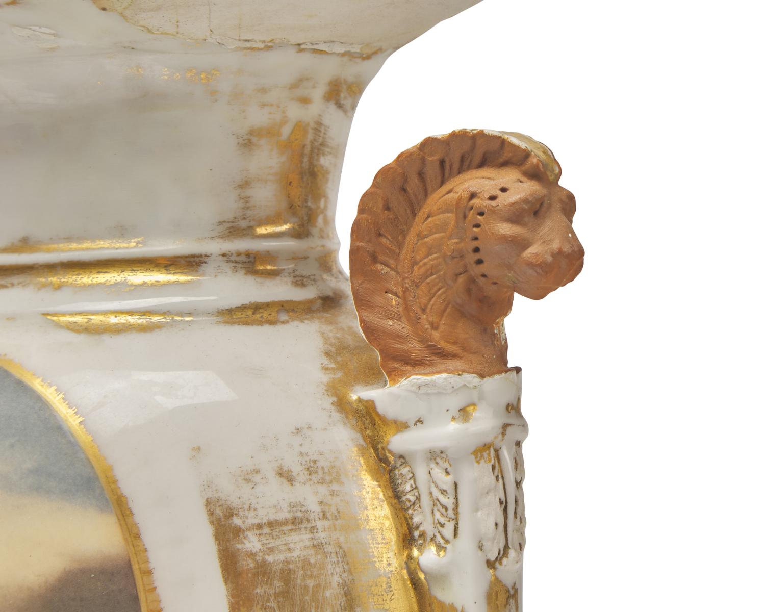 A Pair of Hand-Painted and Gilt Paris Porcelain Vases for the American Market