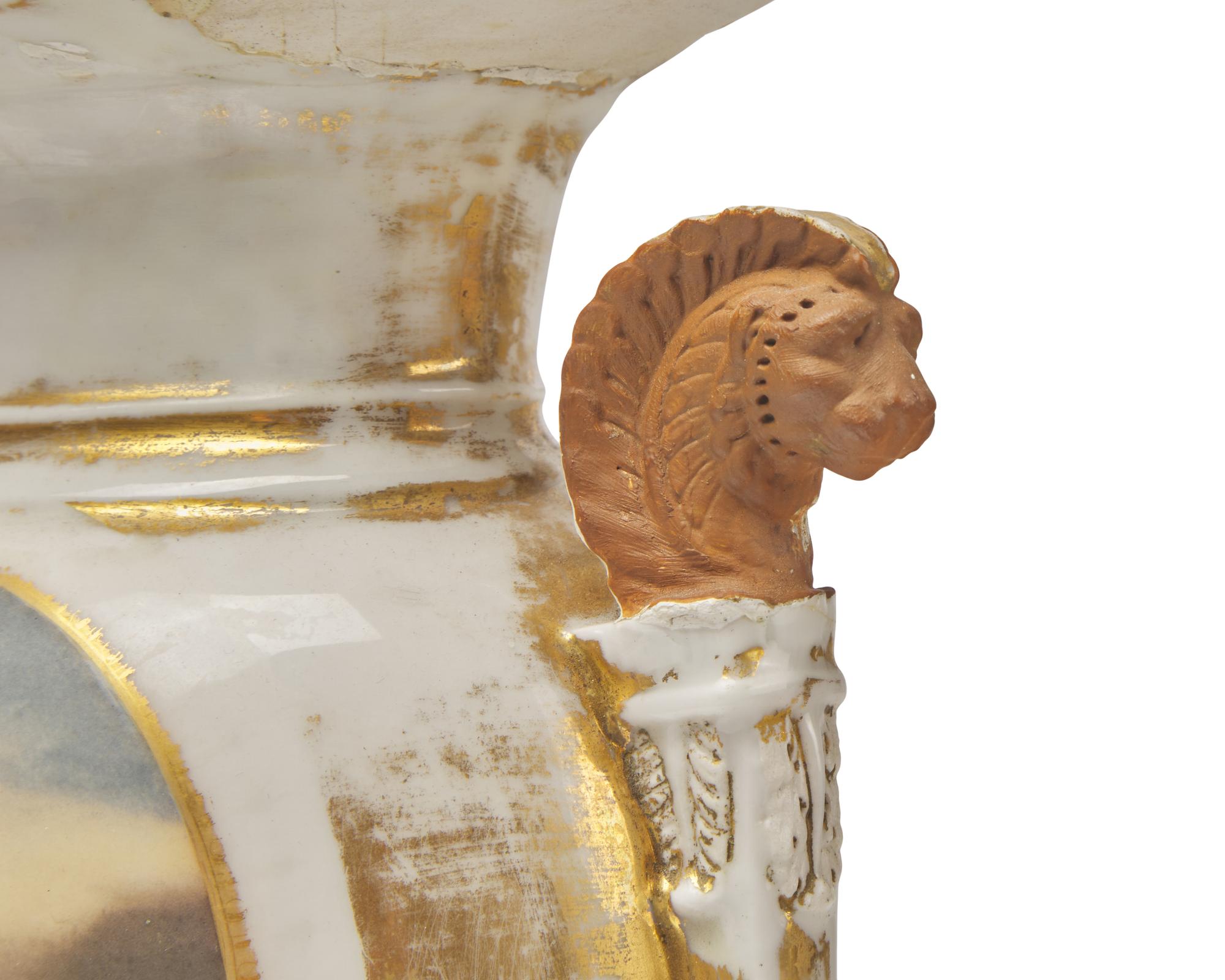A Pair of Hand-Painted and Gilt Paris Porcelain Vases for the American Market